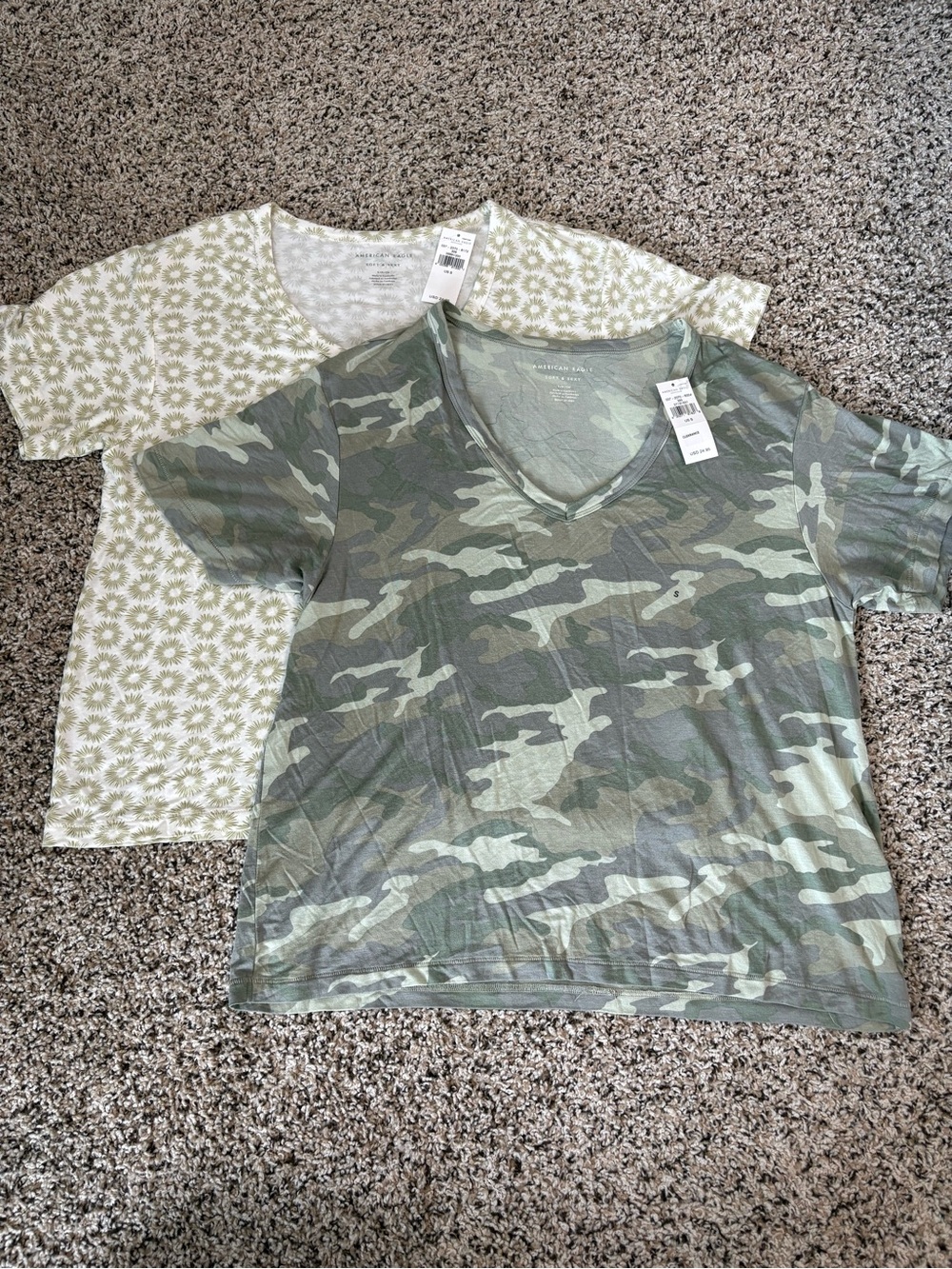 Bundle of Two American Eagle V-Neck Tees